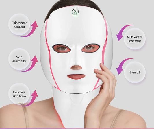 LED Facial Mask with Neck - 7 Colors Photon Anti-Aging - View 10 | Alpha Medical Care