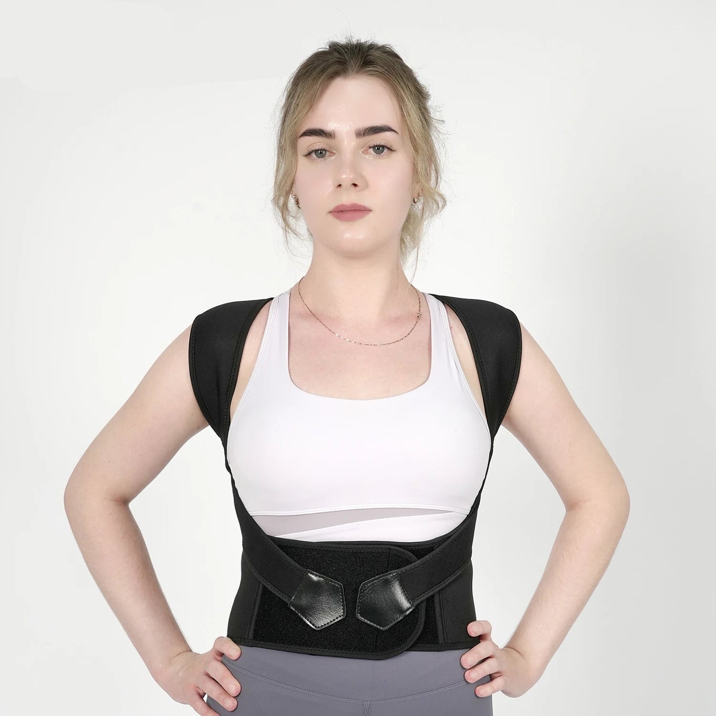 Posture Corrector - Adjustable Shoulder Support Brace - In Use | Alpha Medical Care