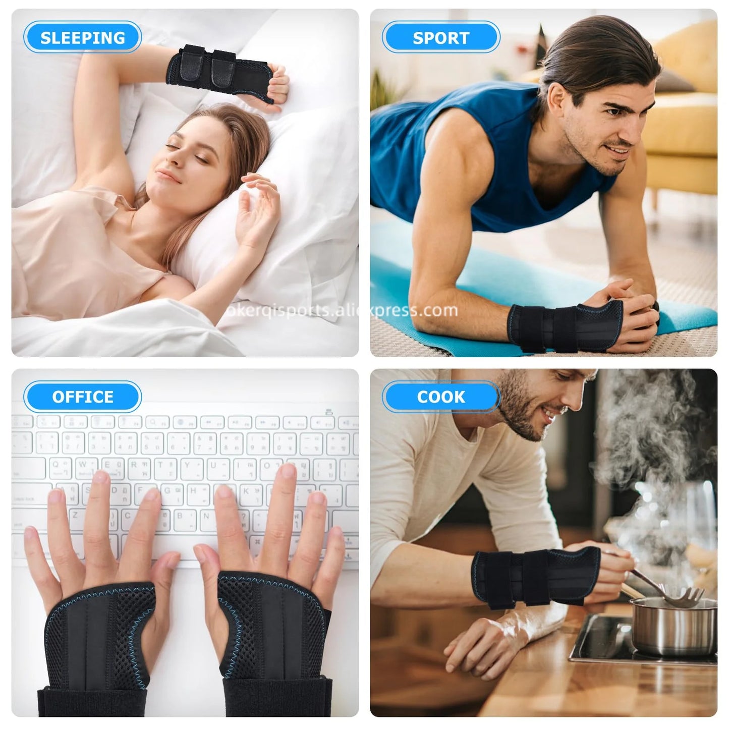 Adjustable Wrist Support Brace - Fitness & Pain Relief - In Use | Alpha Medical Care