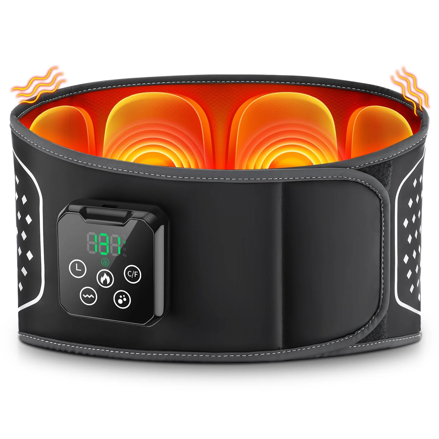 Electric Lumbar Massager - Heated Vibration Back Brace - View 9 | Alpha Medical Care