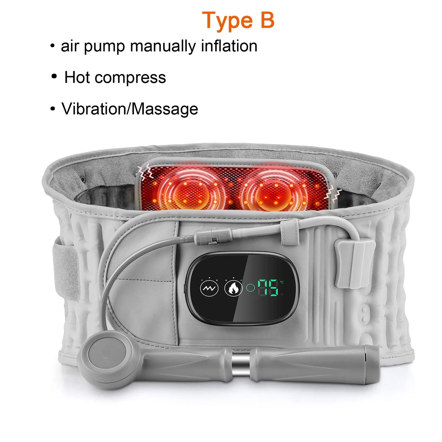 Electric Lumbar Massager - Heated Vibration Back Brace - View 33 | Alpha Medical Care