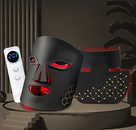 Hello Face Red Light Therapy Mask - Face & Neck Infrared LED - Detail View | Alpha Medical Care