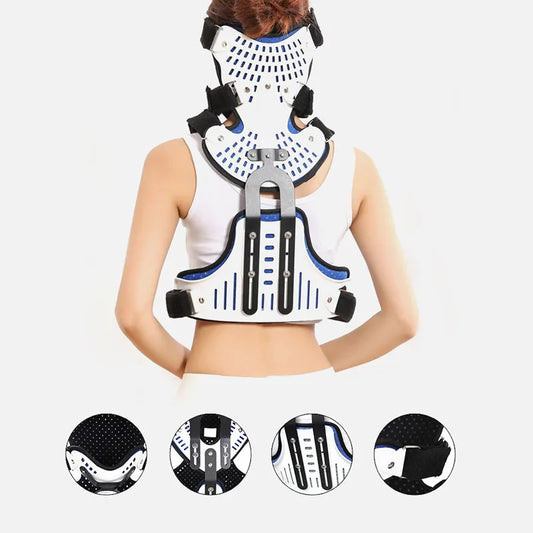 Adjustable Cervical Collar Spine Thoracic Orthosis Head Chest Neck Fixed Brace Posture Corrector Support
