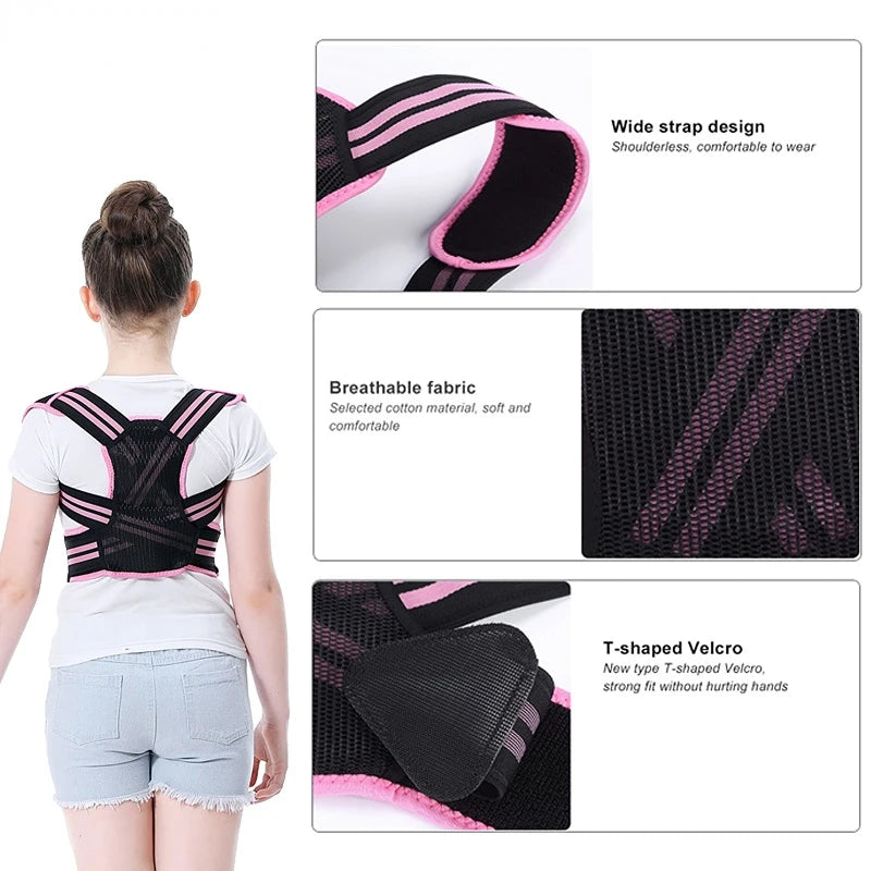 Kids Posture Corrector - Adjustable Back Support for Children - Detail View | Alpha Medical Care