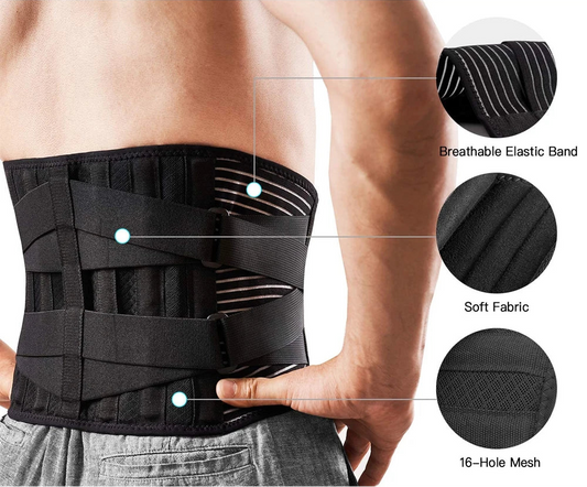 Lower Back Brace - 6 Stays Anti-Skid Lumbar Support - View 18 | Alpha Medical Care