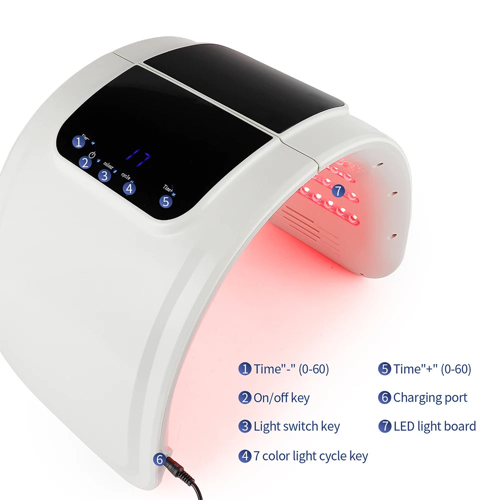 Professional 7-Color LED Mask - Facial Light Therapy - Detail View | Alpha Medical Care