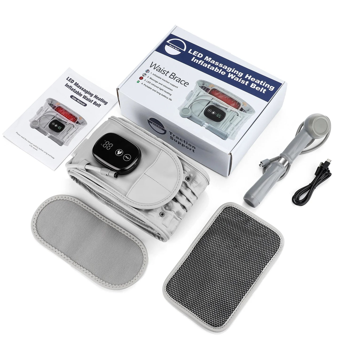 Electric Lumbar Massager - Heated Vibration Back Brace - View 24 | Alpha Medical Care