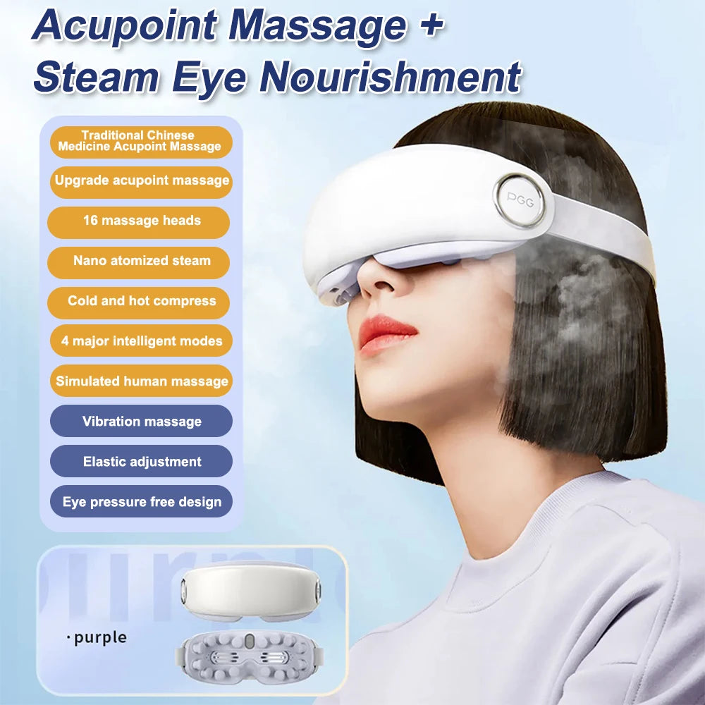 Nano Steam Eye Massager - Warm Spa Acupressure Mask - Detail View | Alpha Medical Care