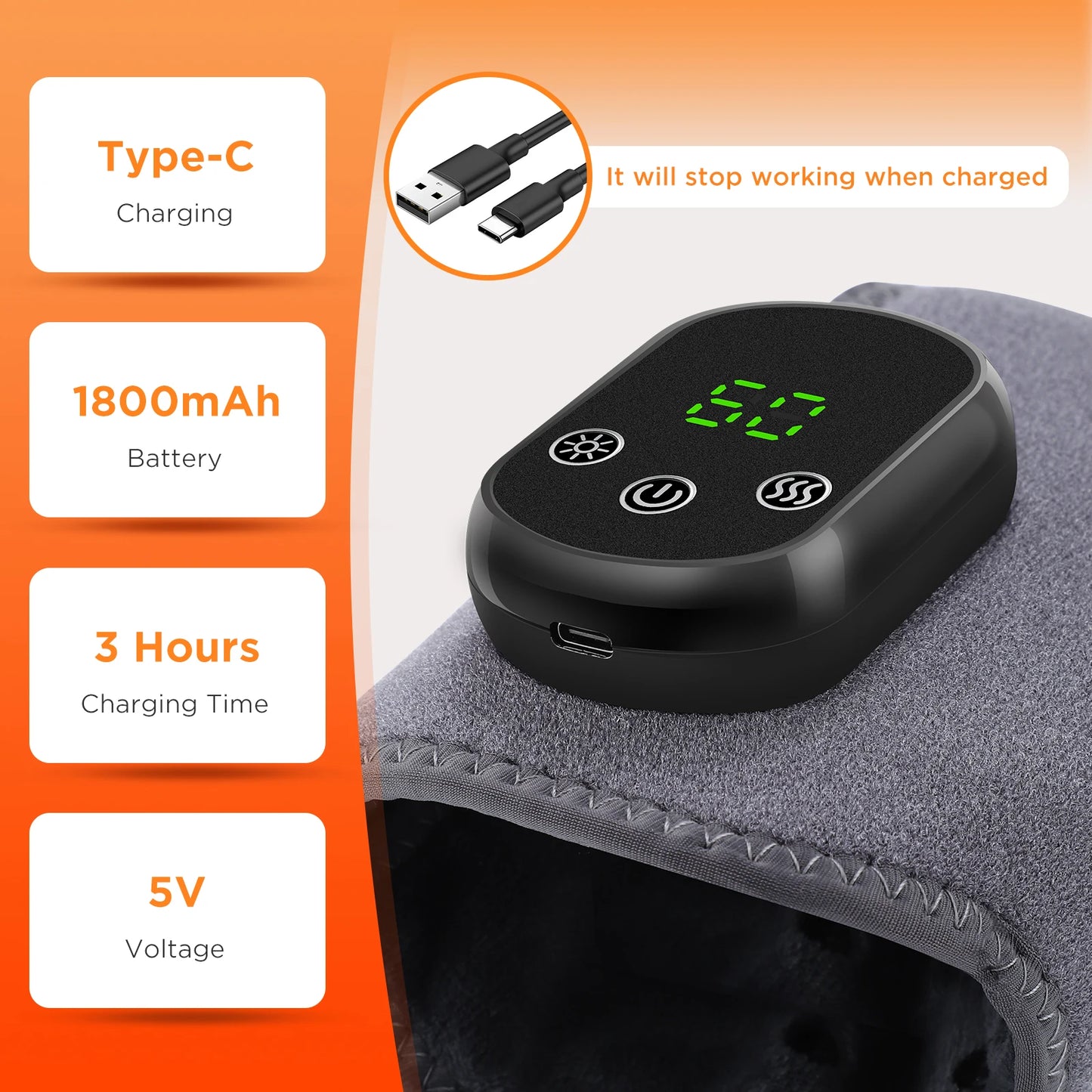 Electric Foot & Hand Massager - Vibration & Heat Therapy - Close-Up | Alpha Medical Care