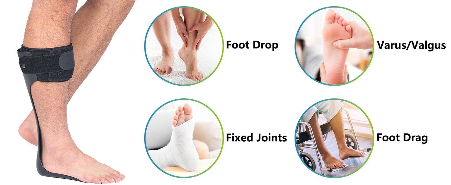 AFO Drop Foot Brace - Ankle Foot Orthosis for Men & Women - View 8 | Alpha Medical Care