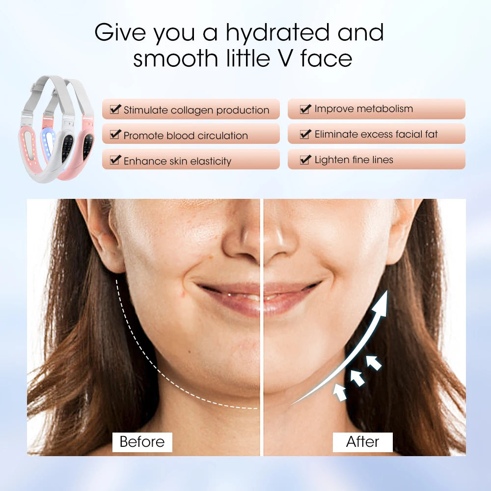 Face Lifting Device - Red Light Skin Rejuvenation & V-Face - Back View | Alpha Medical Care