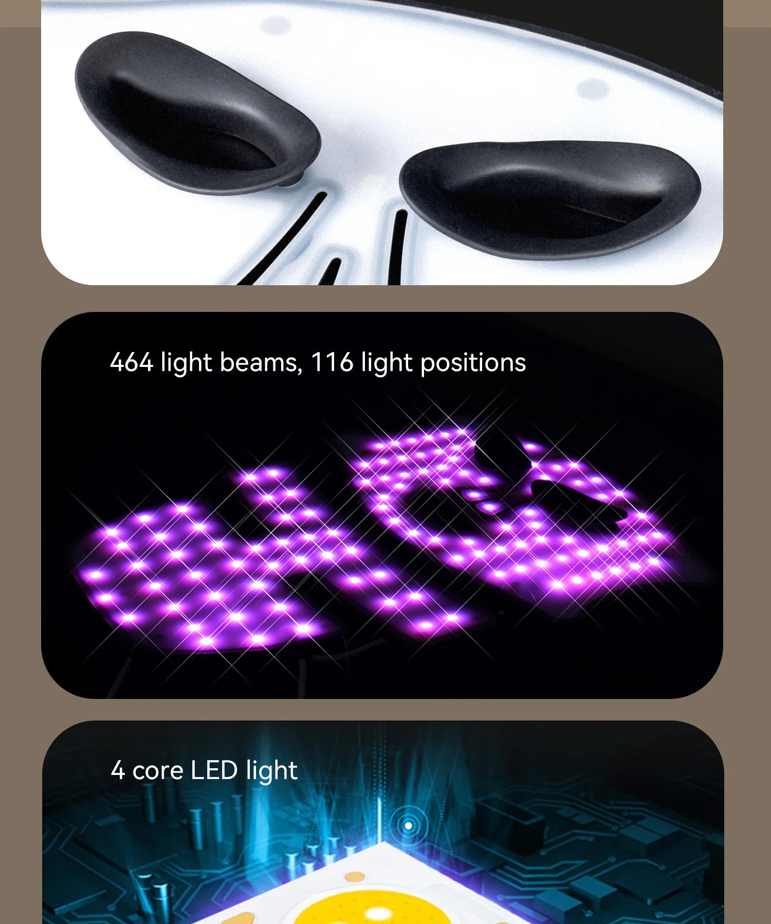 Hello Face Red Light Therapy Mask - Face & Neck Infrared LED - View 25 | Alpha Medical Care