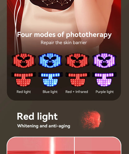 Hello Face Red Light Therapy Mask - Face & Neck Infrared LED - View 13 | Alpha Medical Care