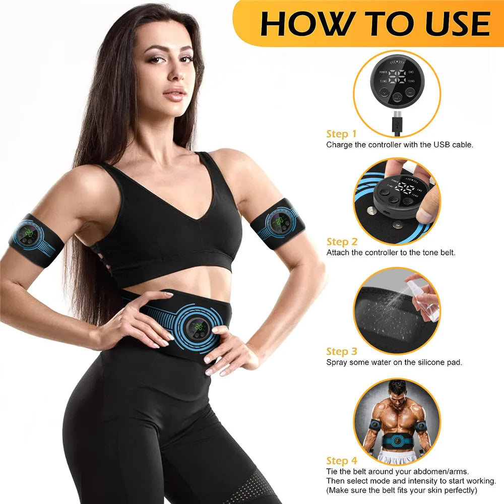 EMS Abdominal Toning Belt - Muscle Stimulator & Body Shaping - Side View | Alpha Medical Care