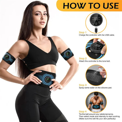 EMS Abdominal Toning Belt - Muscle Stimulator & Body Shaping - Side View | Alpha Medical Care