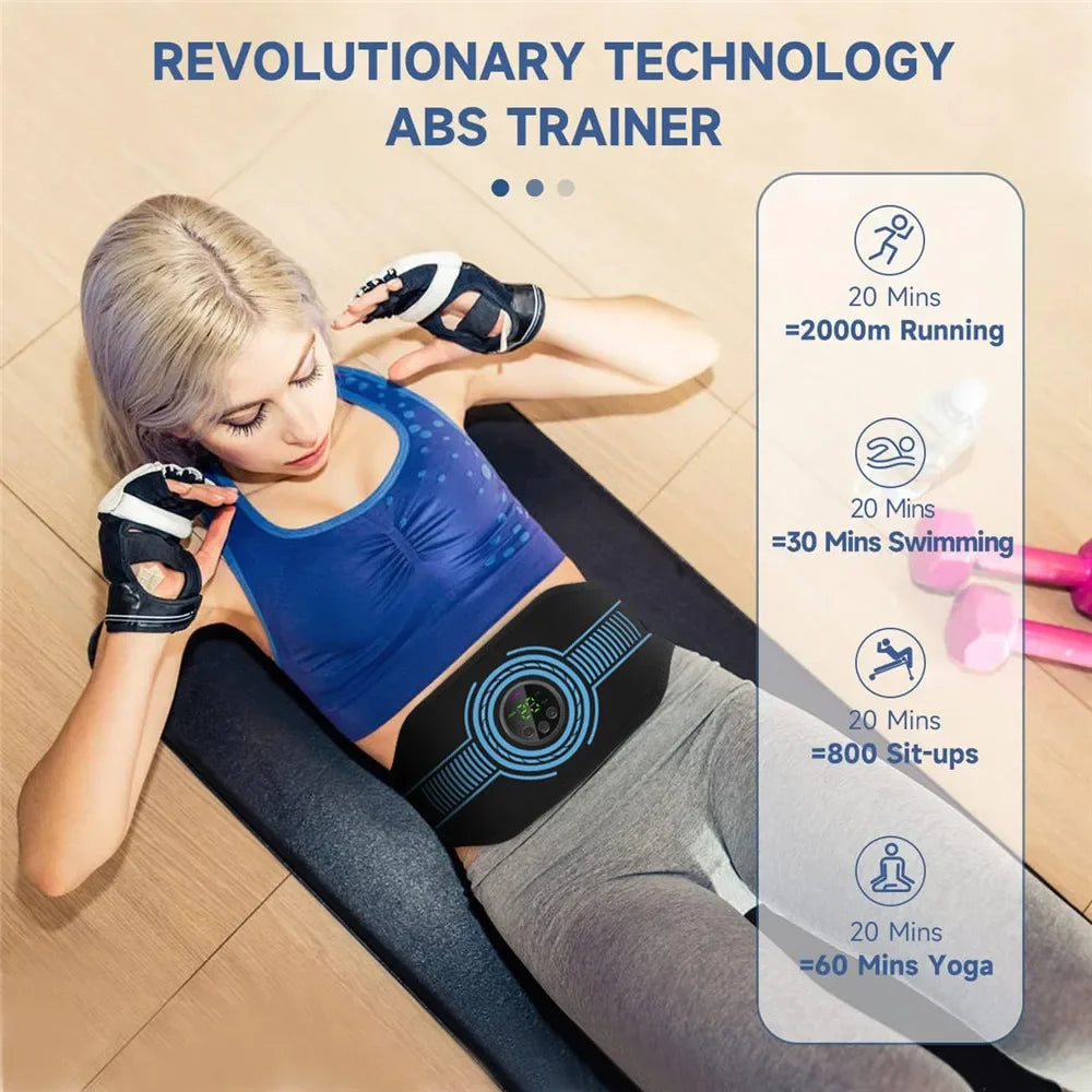 EMS Abdominal Toning Belt - Muscle Stimulator & Body Shaping - Back View | Alpha Medical Care