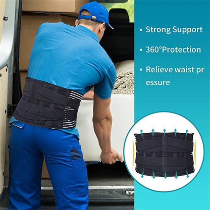 Lower Back Brace - 6 Stays Anti-Skid Lumbar Support - Close-Up | Alpha Medical Care