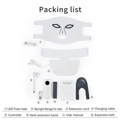 Hello Face Red Light Therapy Mask - Face & Neck Infrared LED - View 38 | Alpha Medical Care