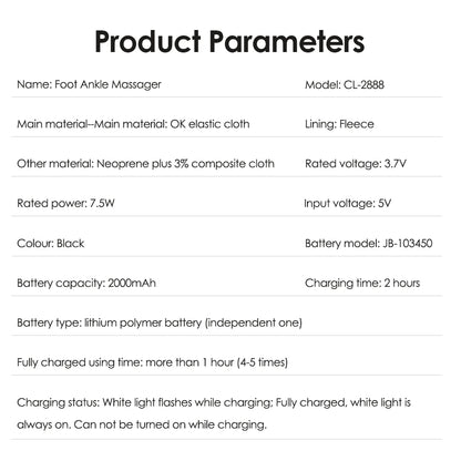 Electric Ankle Brace - Hot Compress & Vibration Massage - View 15 | Alpha Medical Care