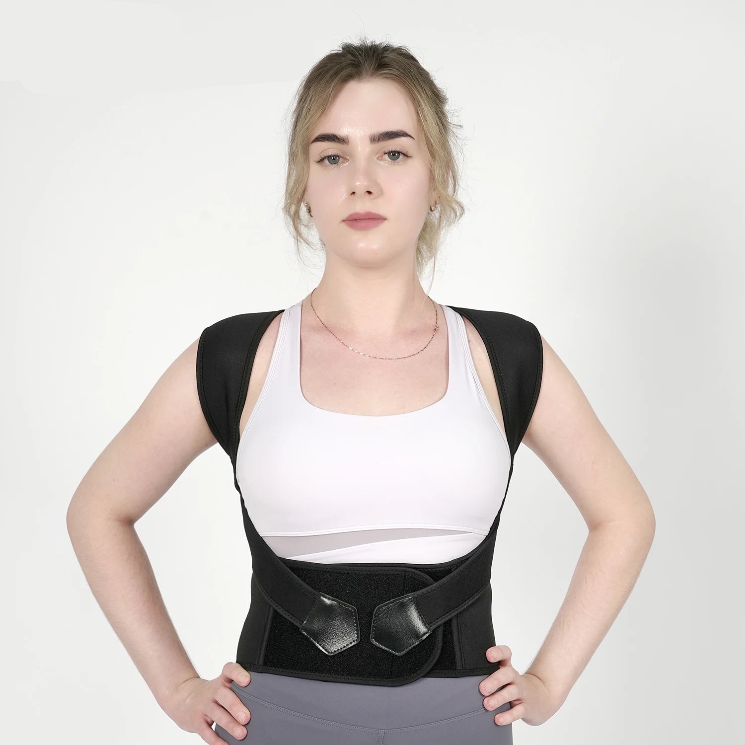 Posture Corrector - Adjustable Shoulder Support Brace - In Use | Alpha Medical Care