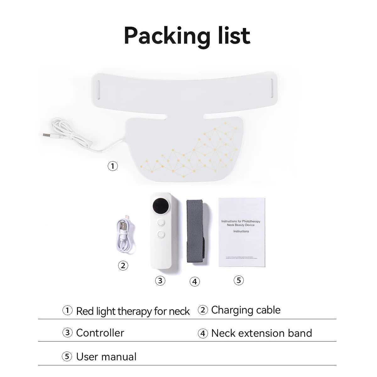 Hello Face Red Light Therapy Mask - Face & Neck Infrared LED - View 35 | Alpha Medical Care