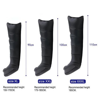 Leg Recovery Boots - 6 Chambers Air Compression Massager - Back View | Alpha Medical Care