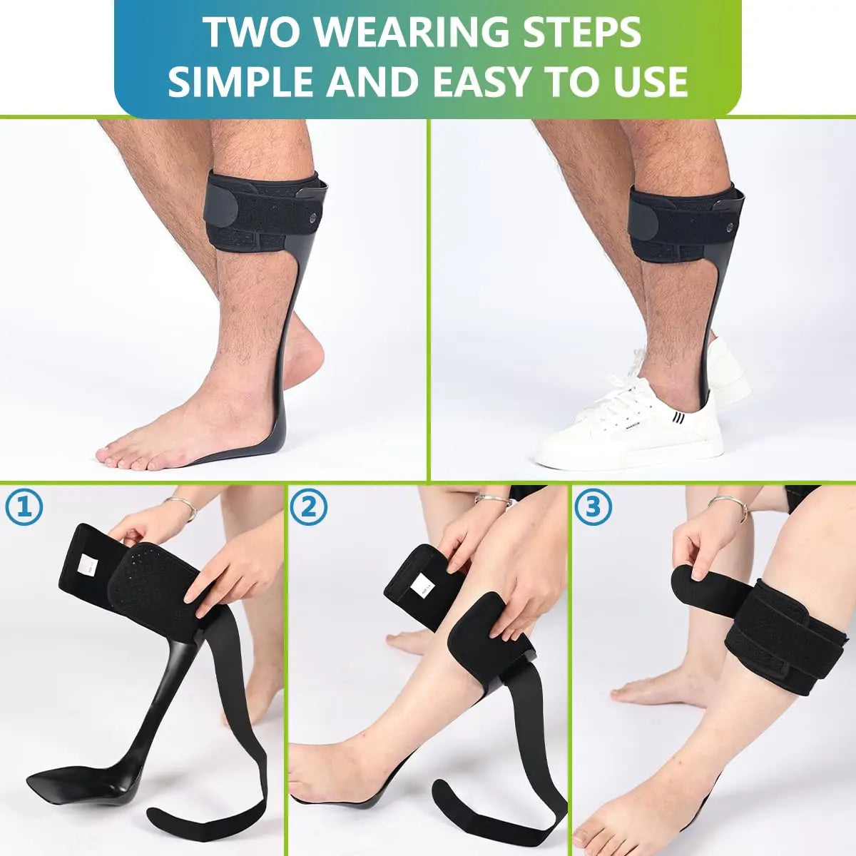AFO Drop Foot Brace - Ankle Foot Orthosis for Men & Women - Side View | Alpha Medical Care