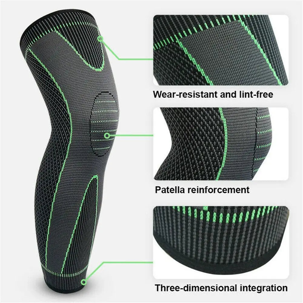 Full Leg Compression Sleeve - Unisex Knee Support - Side View | Alpha Medical Care