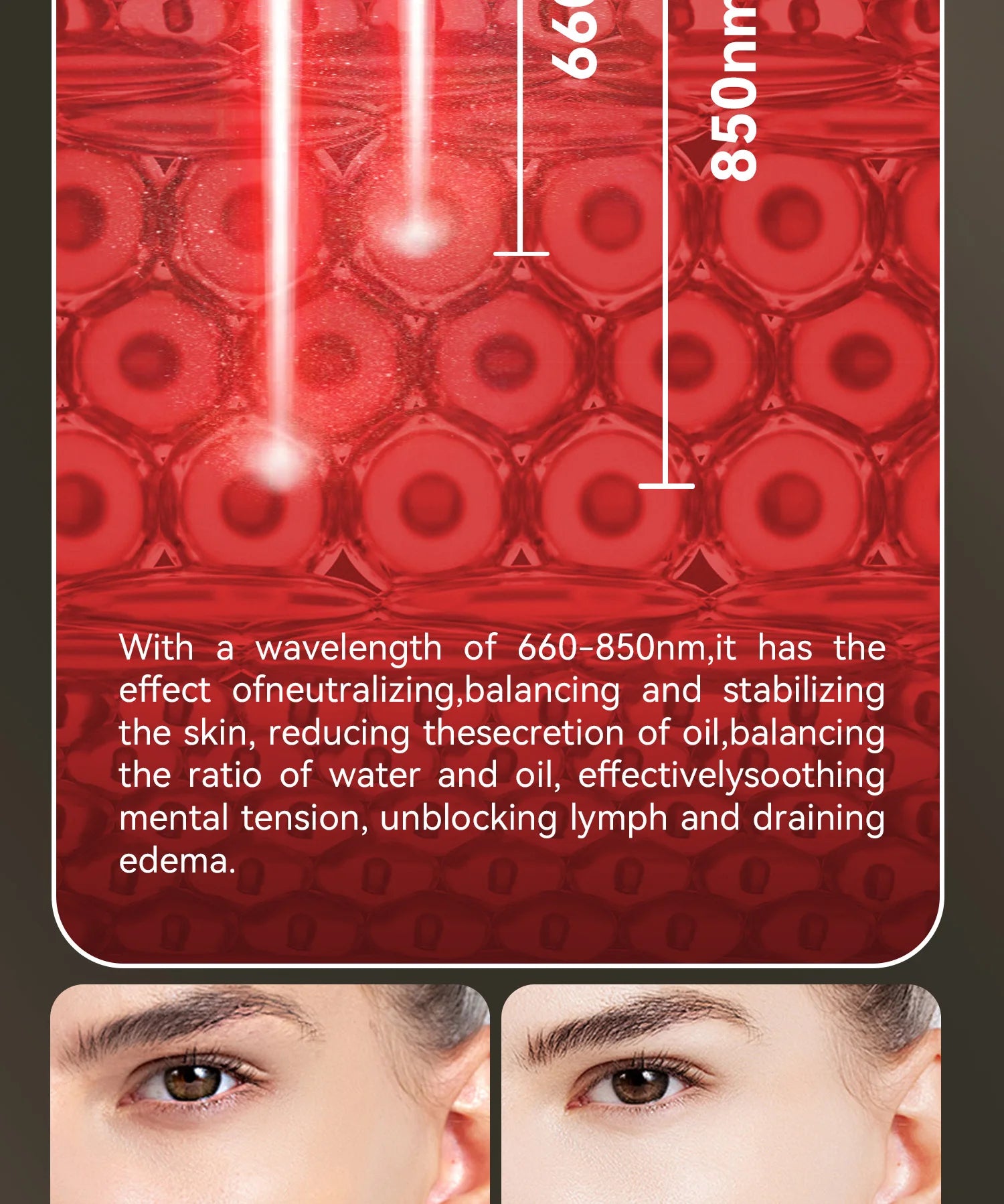 Hello Face Red Light Therapy Mask - Face & Neck Infrared LED - View 18 | Alpha Medical Care