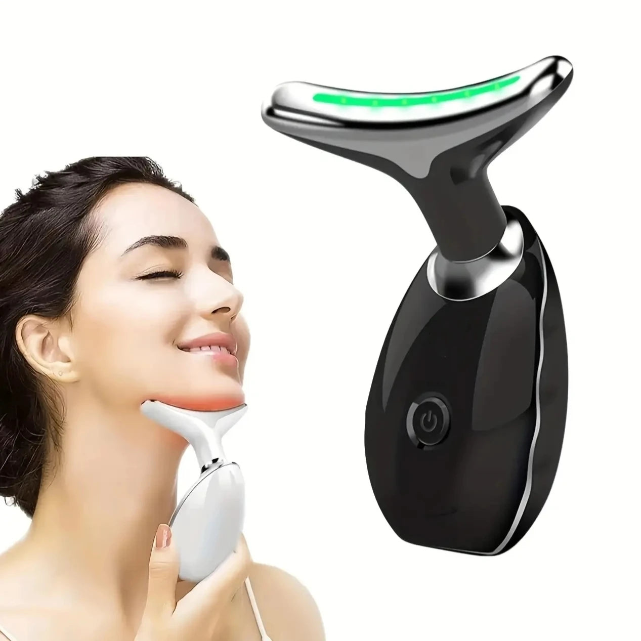 7 Color LED Vibrating Neck & Face Massager - Features | Alpha Medical Care