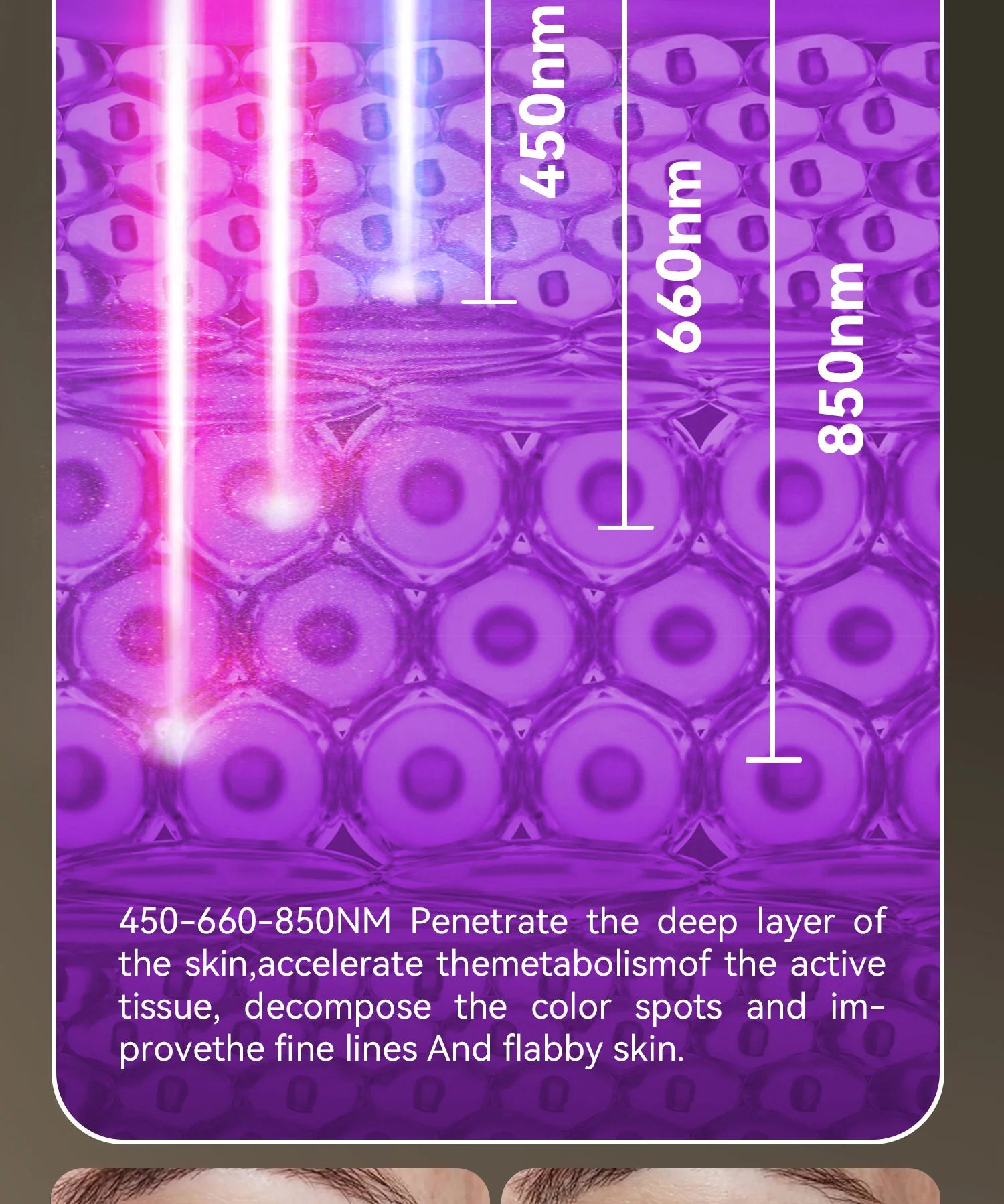 Hello Face Red Light Therapy Mask - Face & Neck Infrared LED - View 20 | Alpha Medical Care