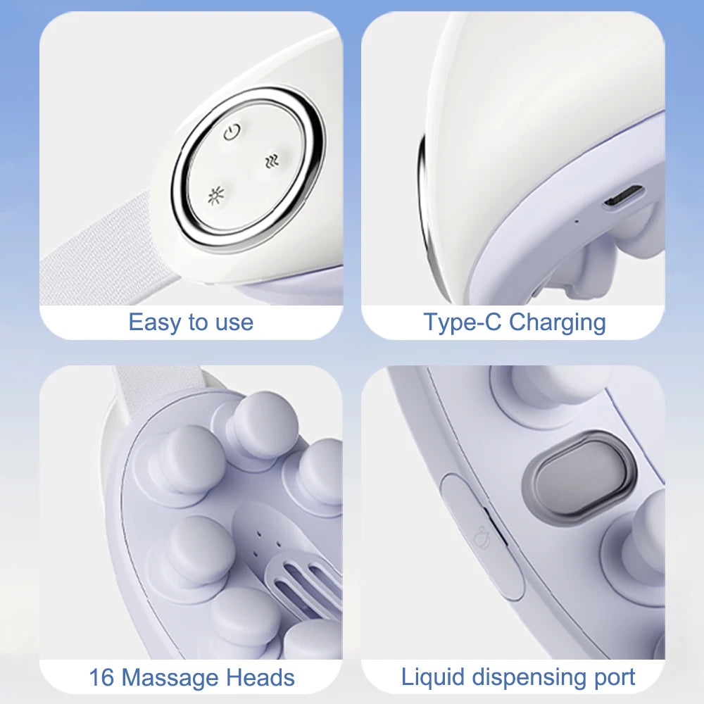 Nano Steam Eye Massager - Warm Spa Acupressure Mask - Back View | Alpha Medical Care