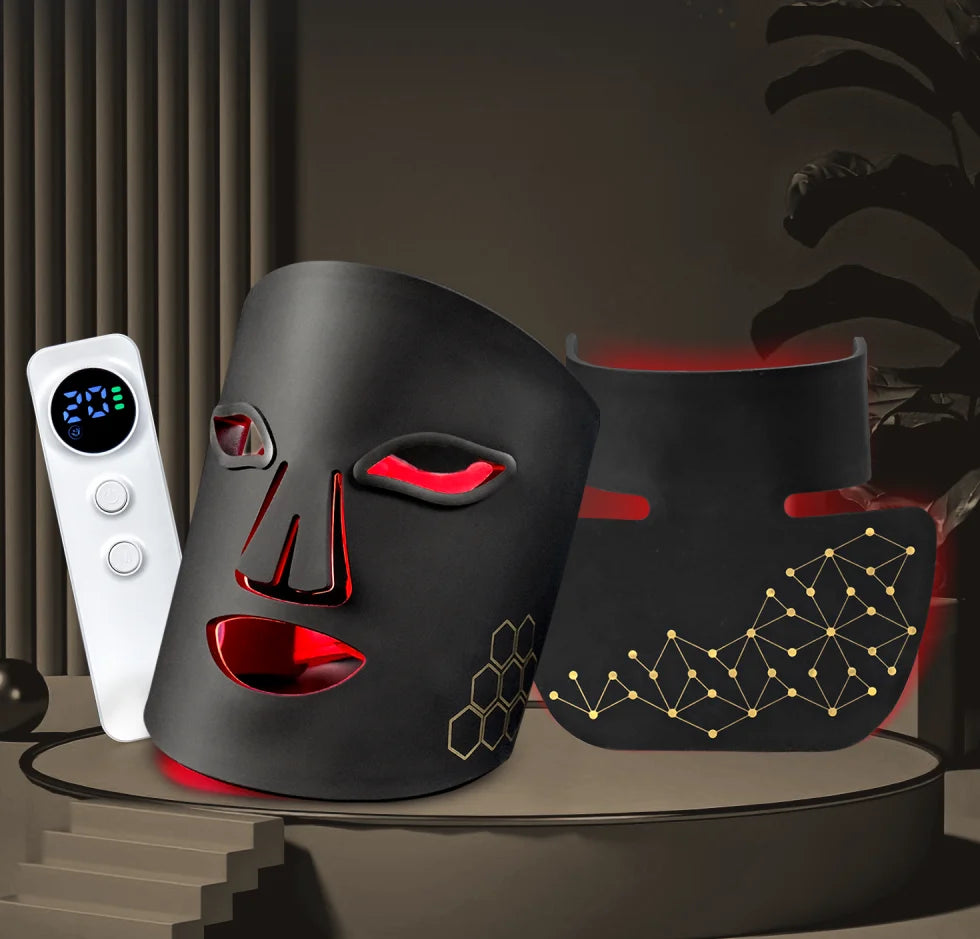 Hello Face Red Light Therapy Mask - Face & Neck Infrared LED - Detail View | Alpha Medical Care