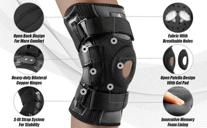 NEENCA Hinged Knee Brace - Side Stabilizers Support - View 8 | Alpha Medical Care