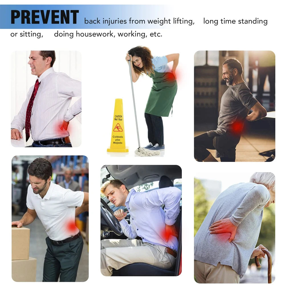 Lower Back Brace - 6 Stays Anti-Skid Lumbar Support - View 30 | Alpha Medical Care