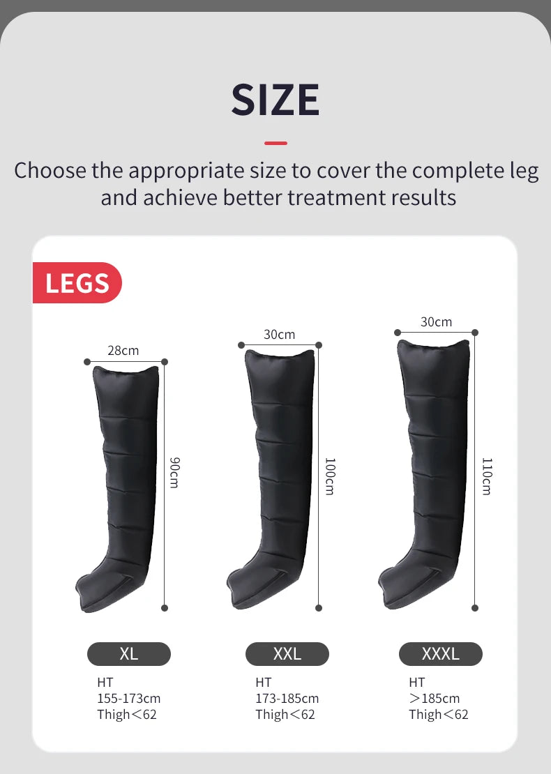 Leg Recovery Boots - 6 Chambers Air Compression Massager - View 18 | Alpha Medical Care