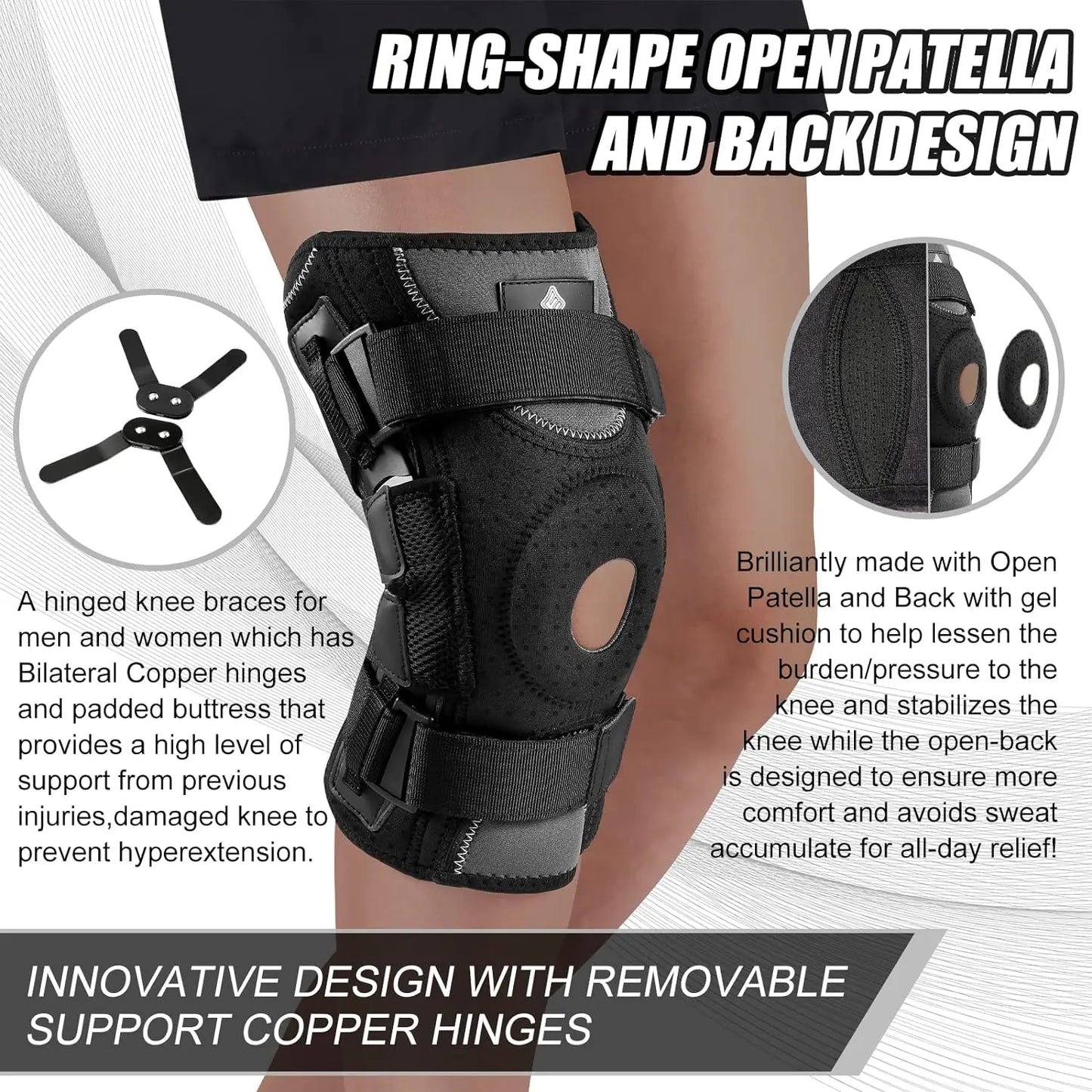 NEENCA Hinged Knee Brace - Side Stabilizers Support - In Use | Alpha Medical Care
