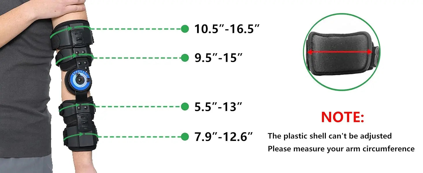 Hinged ROM Elbow Brace - Post-Op Adjustable Stabilizer - View 9 | Alpha Medical Care