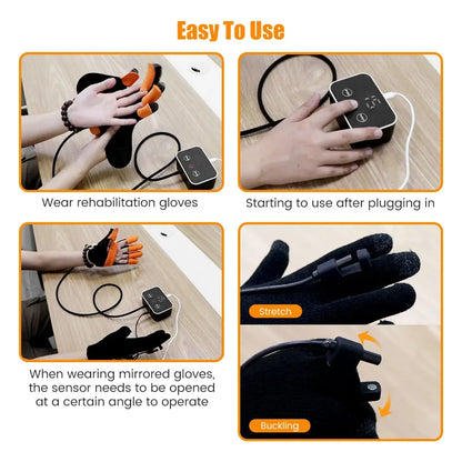 Rehabilitation Robot Gloves - Mirror Training Device - Side View | Alpha Medical Care