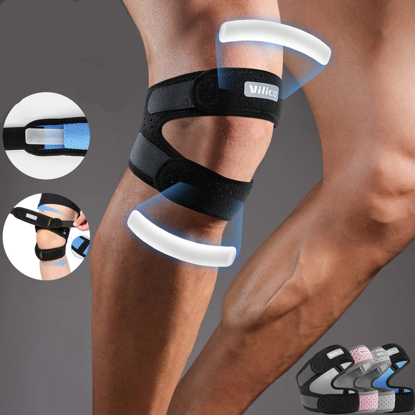 Double Patellar Knee Support Strap - Pain Relief Brace | Alpha Medical Care