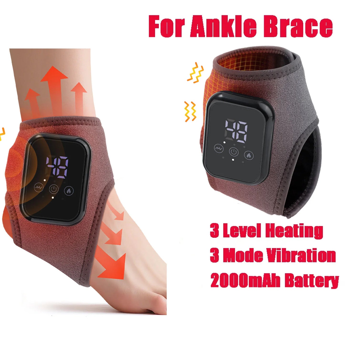 Electric Ankle Brace - Hot Compress & Vibration Massage - View 19 | Alpha Medical Care