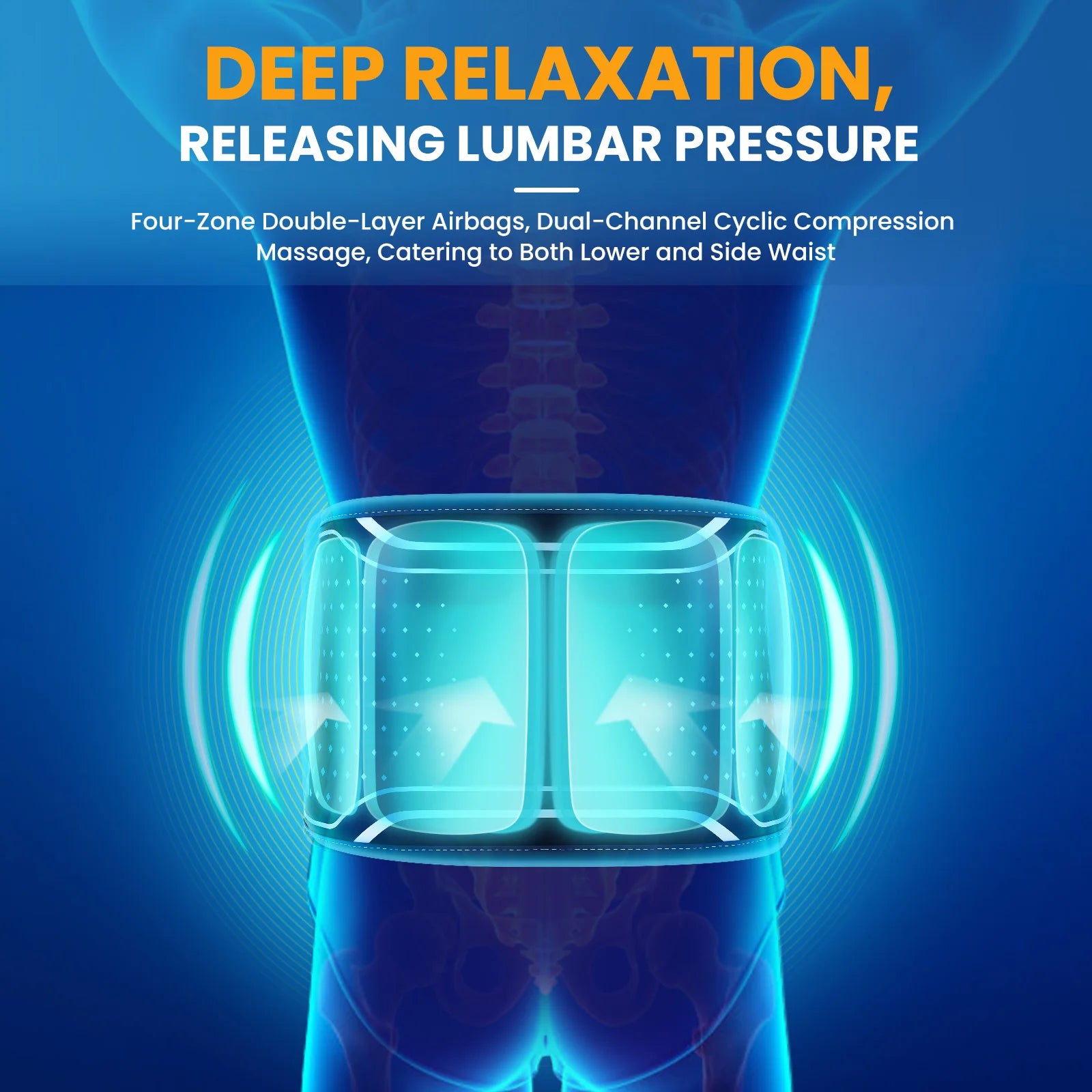 Electric Lumbar Massager - Heated Vibration Back Brace - View 11 | Alpha Medical Care