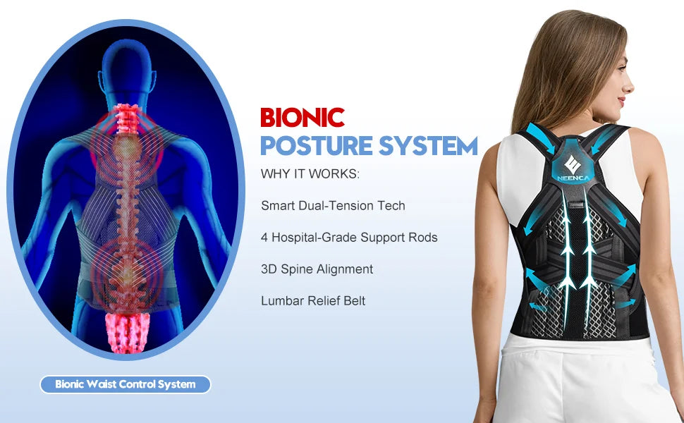Posture Corrector - Adjustable Back Brace for Women Men - Features | Alpha Medical Care
