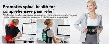 Posture Corrector - Adjustable Back Brace for Women Men - View 9 | Alpha Medical Care