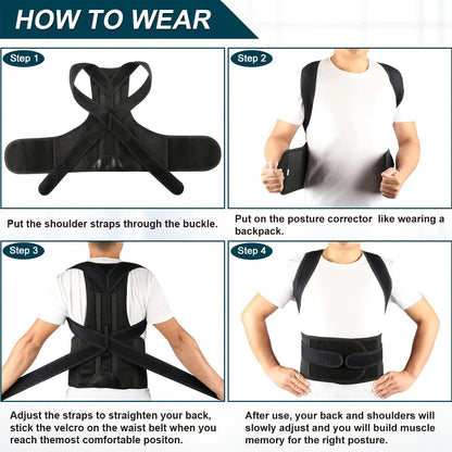 Back Brace Posture Corrector - Scoliosis & Hunchback Support - Close-Up | Alpha Medical Care