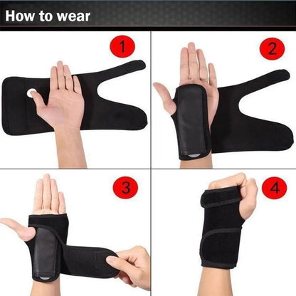 Wrist Brace Support - Carpal Tunnel & Arthritis Relief - Back View | Alpha Medical Care