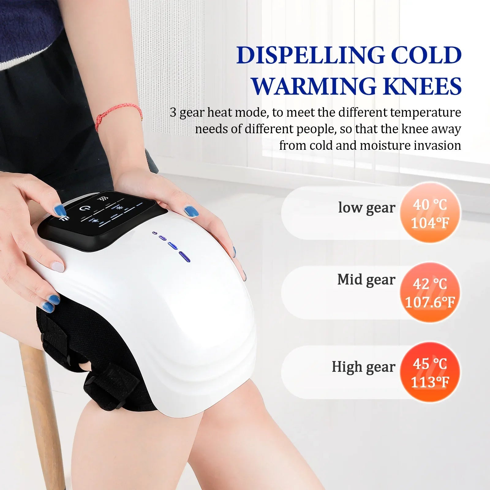 Foreverlily Smart Knee Massager - Vibration & Air Pressure - In Use | Alpha Medical Care