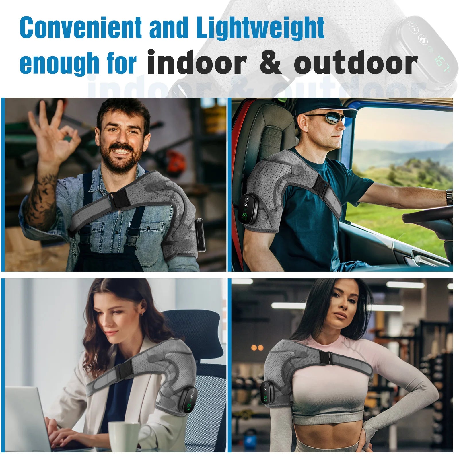 Vibration Shoulder Steamer - Heated Belt Massager - View 12 | Alpha Medical Care