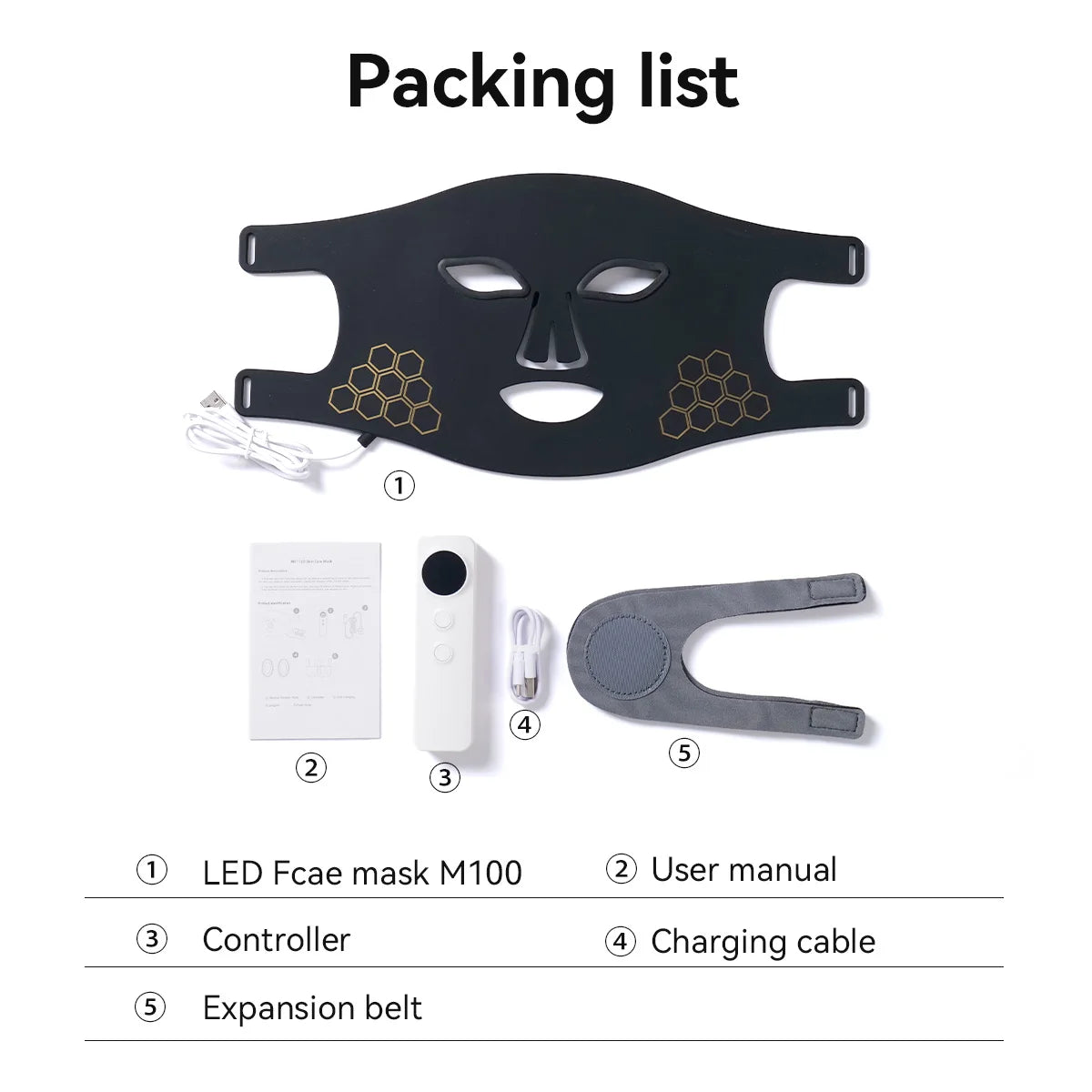 Hello Face Red Light Therapy Mask - Face & Neck Infrared LED - View 36 | Alpha Medical Care