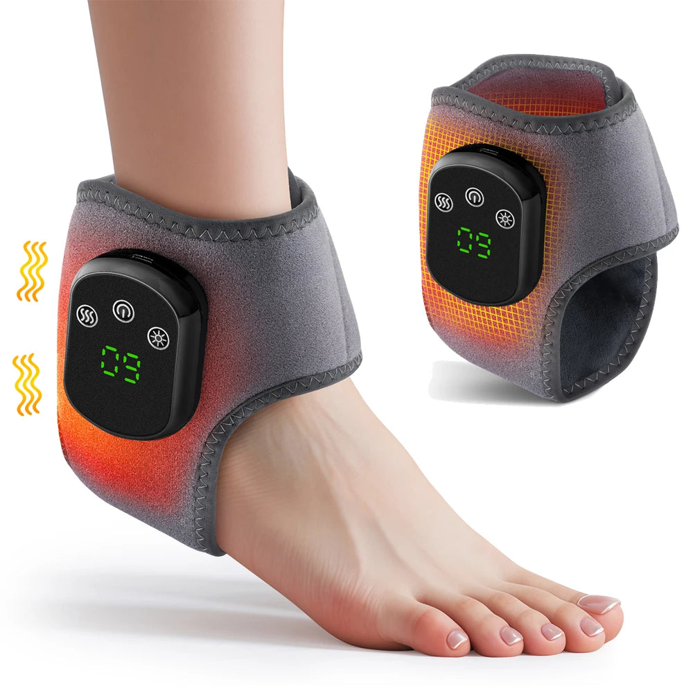 Electric Ankle Brace - Hot Compress & Vibration Massage | Alpha Medical Care
